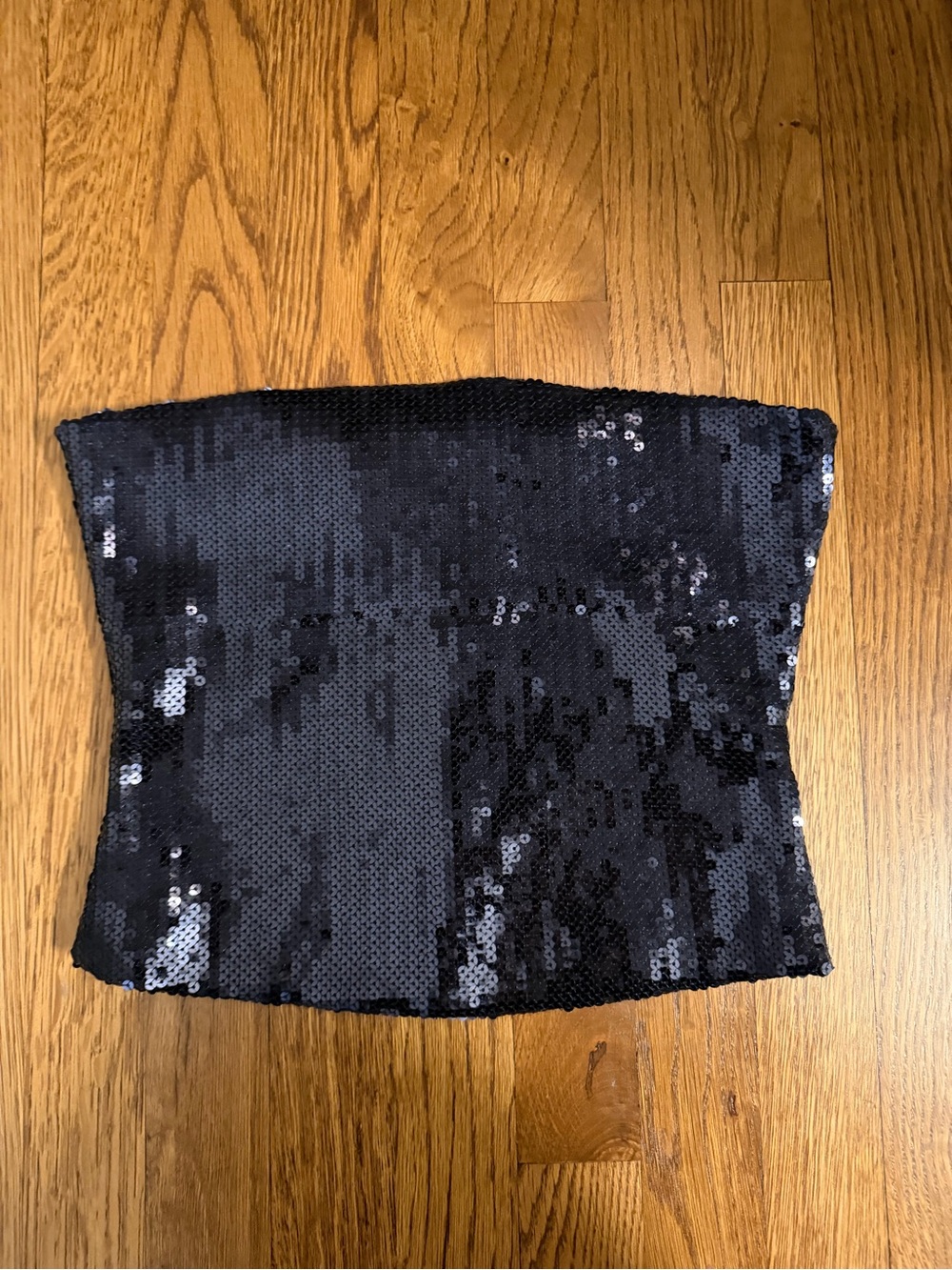Reformation Black Sequin Boob Tube size 2